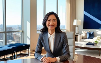 woman smiling standing in executive office office is large she is sitting at a desk 400x250 - Blog